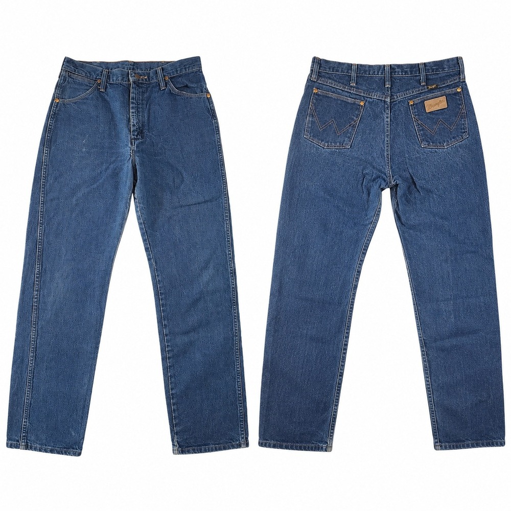 Wrangler 13MWZ Cowboy Cut Mens Blue Denim Jeans Made in USA 36x30 Original Fit - Picture 1 of 10